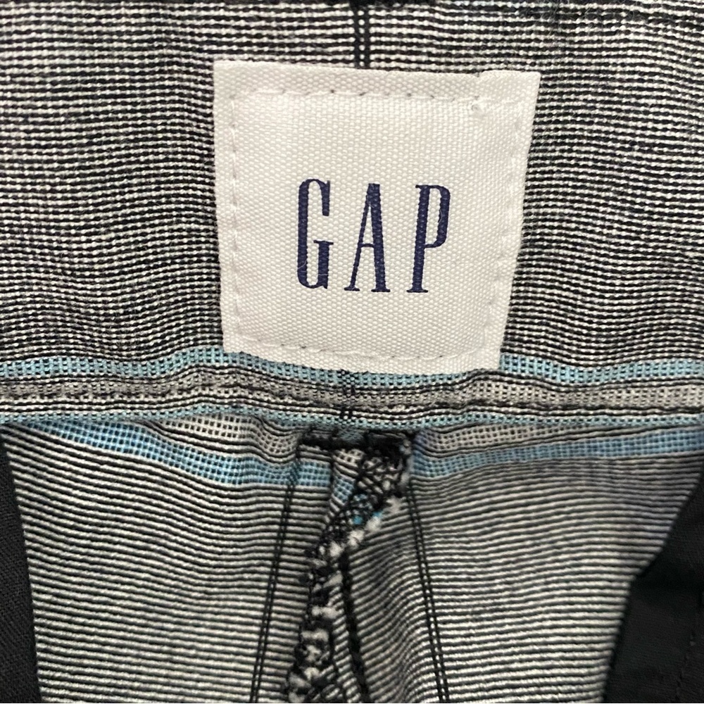 GAP Signature Skinny Ankle Pants Grey Blue Plaid Dress Pants Cigarette Size 10 - Picture 13 of 15